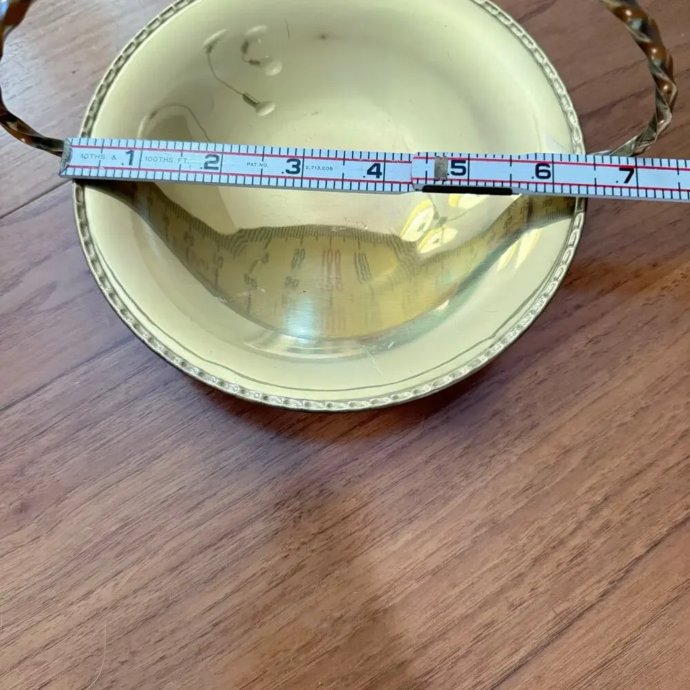 Brass Basket Twisted Handle Sweden 9